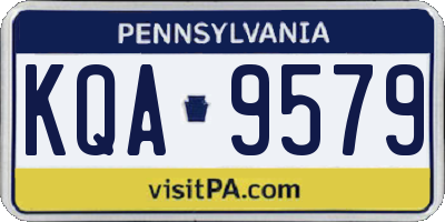 PA license plate KQA9579