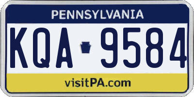 PA license plate KQA9584