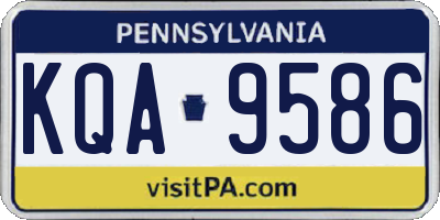 PA license plate KQA9586