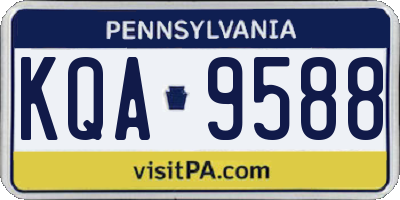 PA license plate KQA9588