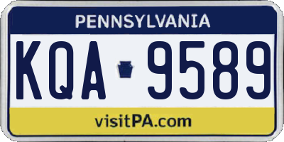 PA license plate KQA9589