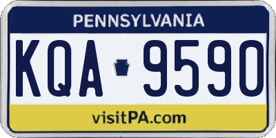 PA license plate KQA9590