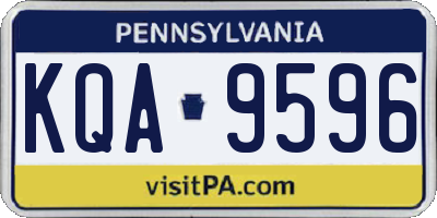 PA license plate KQA9596