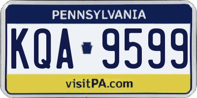 PA license plate KQA9599