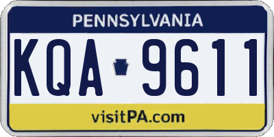 PA license plate KQA9611
