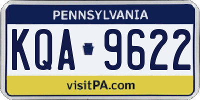PA license plate KQA9622