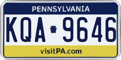 PA license plate KQA9646