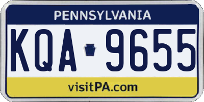 PA license plate KQA9655
