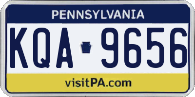 PA license plate KQA9656