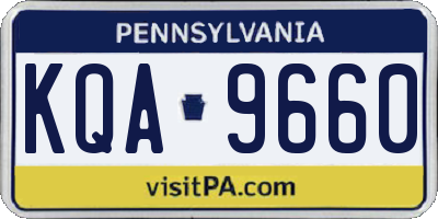 PA license plate KQA9660