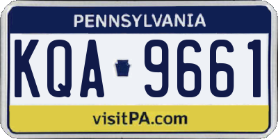 PA license plate KQA9661