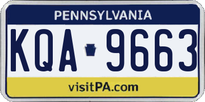 PA license plate KQA9663