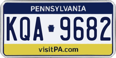 PA license plate KQA9682
