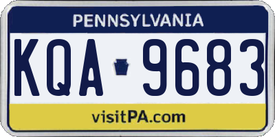 PA license plate KQA9683