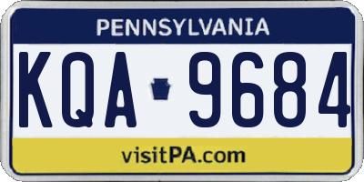 PA license plate KQA9684