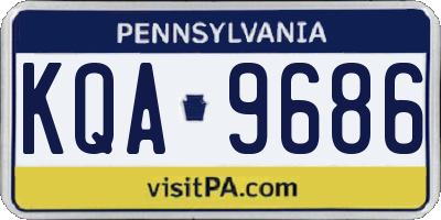 PA license plate KQA9686