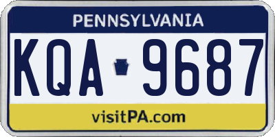 PA license plate KQA9687