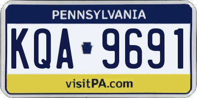 PA license plate KQA9691