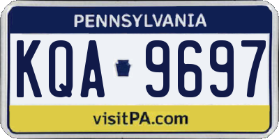 PA license plate KQA9697