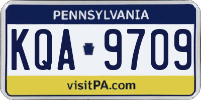 PA license plate KQA9709