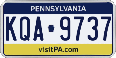 PA license plate KQA9737