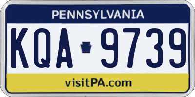 PA license plate KQA9739
