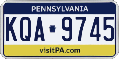 PA license plate KQA9745