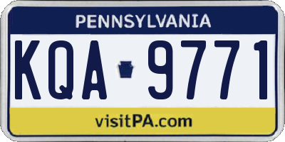 PA license plate KQA9771