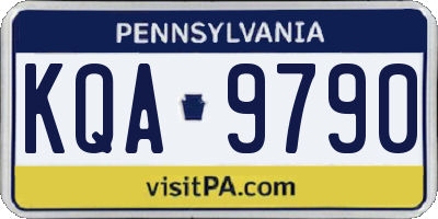 PA license plate KQA9790