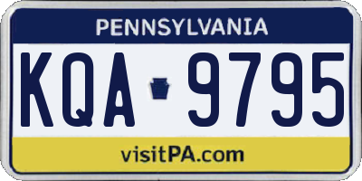 PA license plate KQA9795