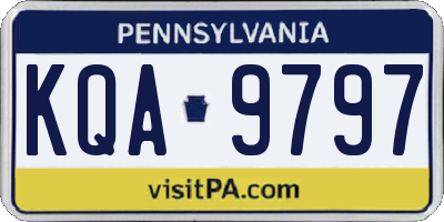 PA license plate KQA9797