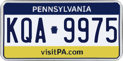 PA license plate KQA9975