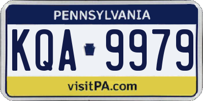 PA license plate KQA9979