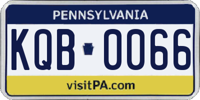PA license plate KQB0066