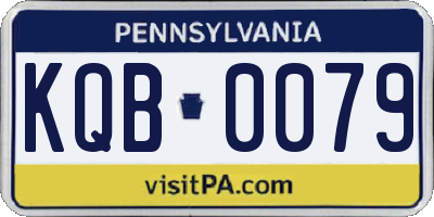 PA license plate KQB0079
