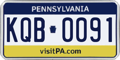 PA license plate KQB0091