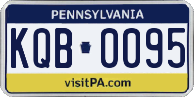 PA license plate KQB0095