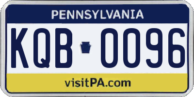 PA license plate KQB0096