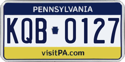PA license plate KQB0127