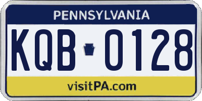PA license plate KQB0128