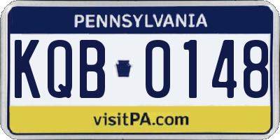 PA license plate KQB0148