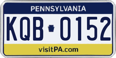 PA license plate KQB0152