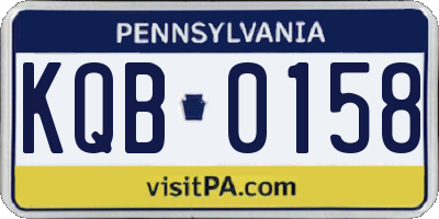 PA license plate KQB0158