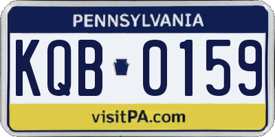 PA license plate KQB0159