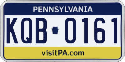 PA license plate KQB0161