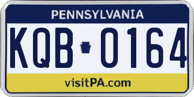 PA license plate KQB0164