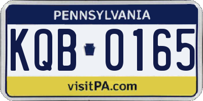 PA license plate KQB0165