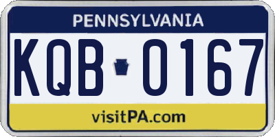 PA license plate KQB0167