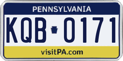 PA license plate KQB0171
