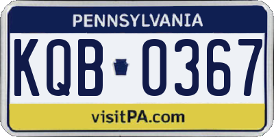 PA license plate KQB0367